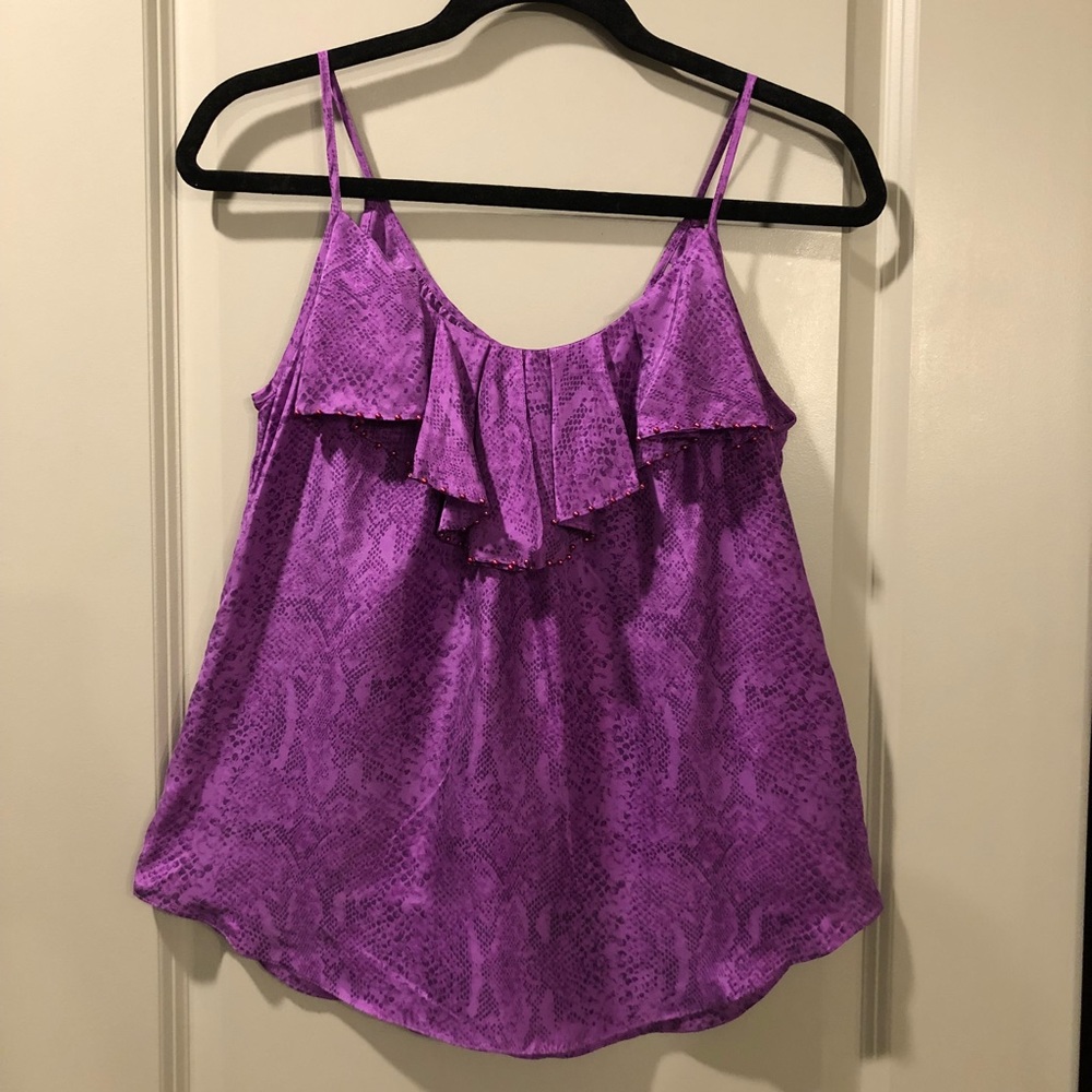 NEW Rebecca Taylor Silk Snake Skin Print Cami Top